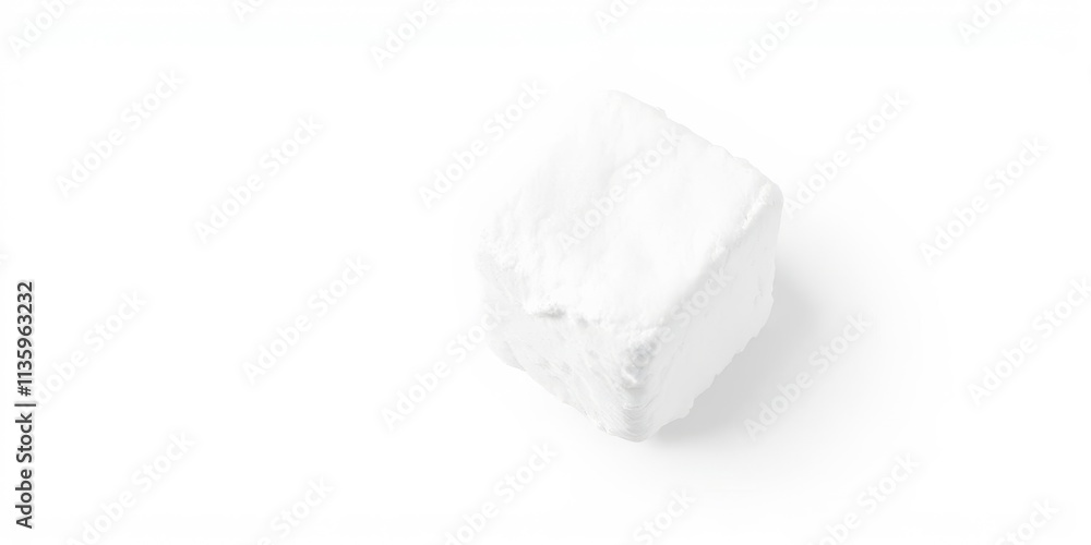 Soft and fluffy marshmallow isolated on a clean white background, snack, cute Soft and fluffy marshmallow isolated on a clean white background, snack, cute