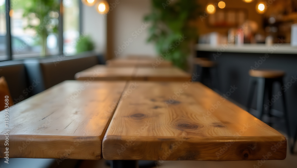 A rustic wooden tabletop complements a light gold tone in a cozy café or restaurant setting effectively._00011_ A rustic wooden tabletop complements a light gold tone in a cozy café or restaurant setting effectively._00011_