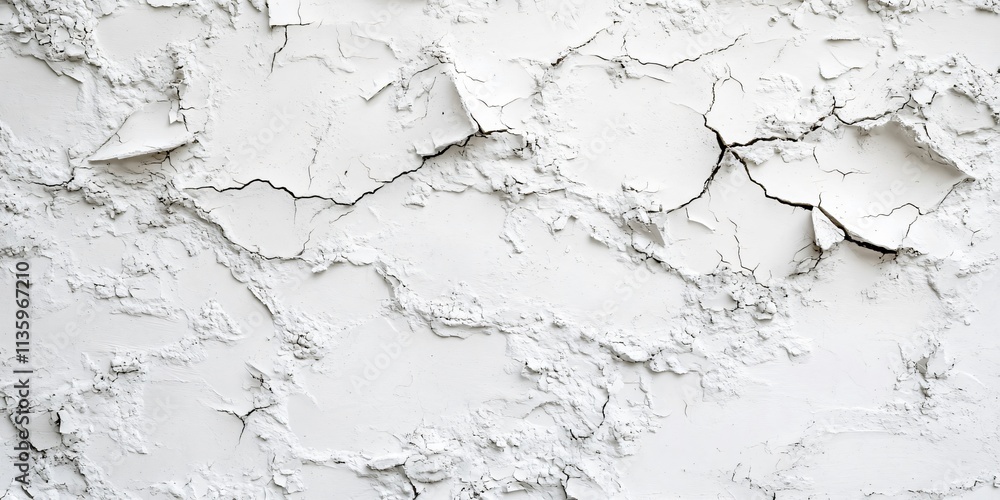 Obraz premium Abstract White Cracked Texture Background AI Generated