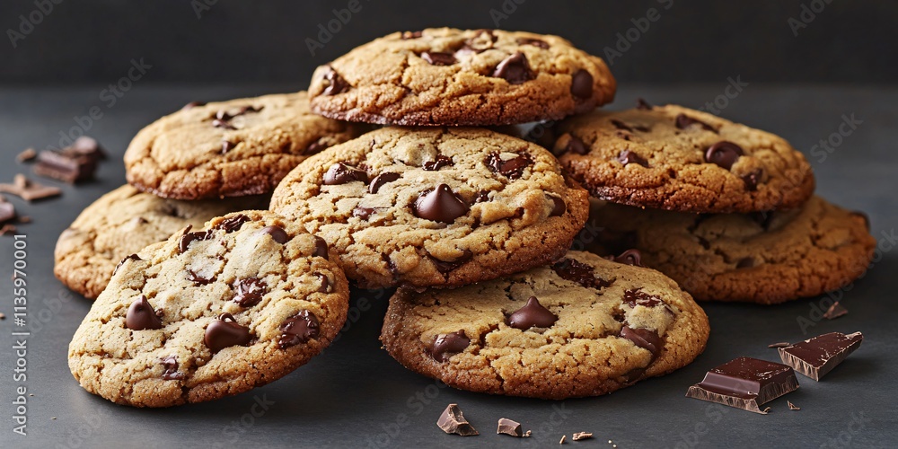 Delicious Homemade Chocolate Chip Cookies Stack Delicious Homemade Chocolate Chip Cookies Stack
