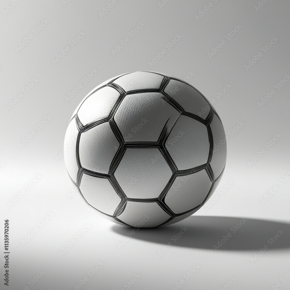 Fototapeta premium Soccer ball, Football, isolated on white background, full depth of field 
