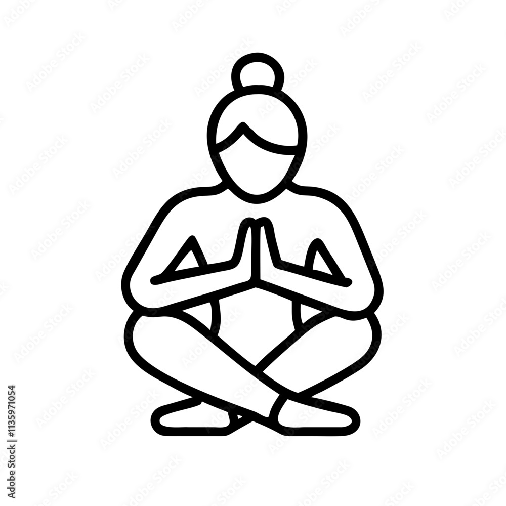 garland pose malasana - simple black line art icon of garland pose malasana, for yoga daycelebrations. yoga vector art. garland pose malasana - simple black line art icon of garland pose malasana, for yoga daycelebrations. yoga vector art.