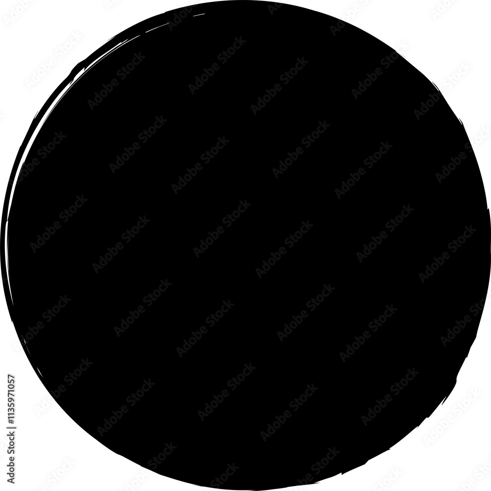 Circle ink brush stroke, round shape Circle ink brush stroke, round shape