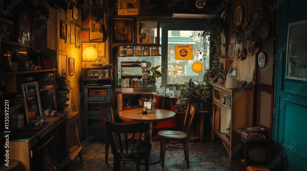 A small, hidden café known only to locals, Cozy hidden café loved by locals, Secret café tucked away from the public, Local favorite café in a secluded corner A small, hidden café known only to locals, Cozy hidden café loved by locals, Secret café tucked away from the public, Local favorite café in a secluded corner