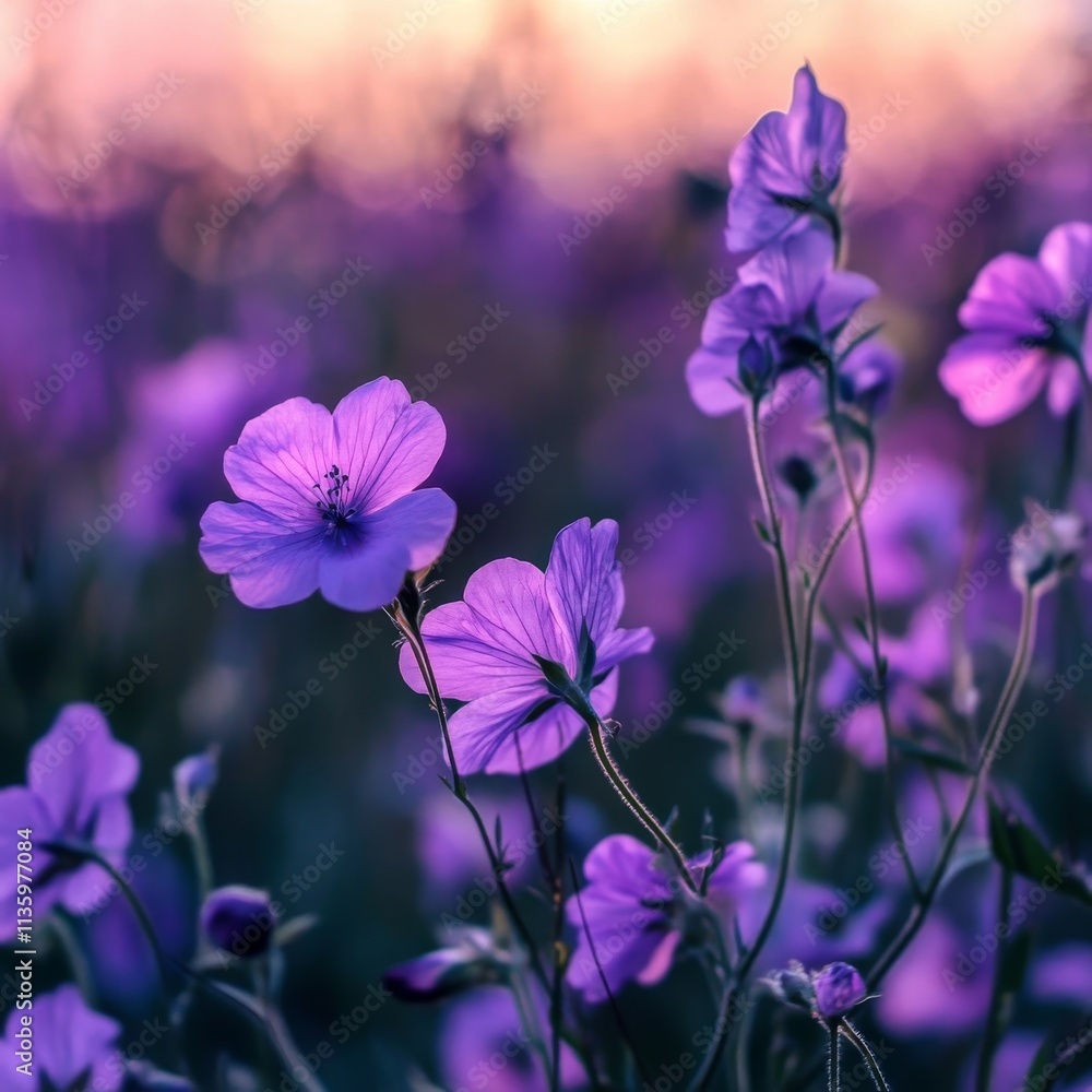 Fototapeta premium Purple bloom in the field