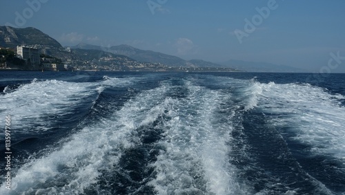 View to Monaco from cruise boat