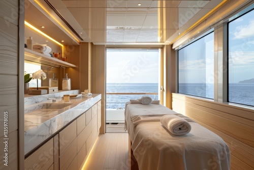 Luxurious Spa Interior with Ocean View