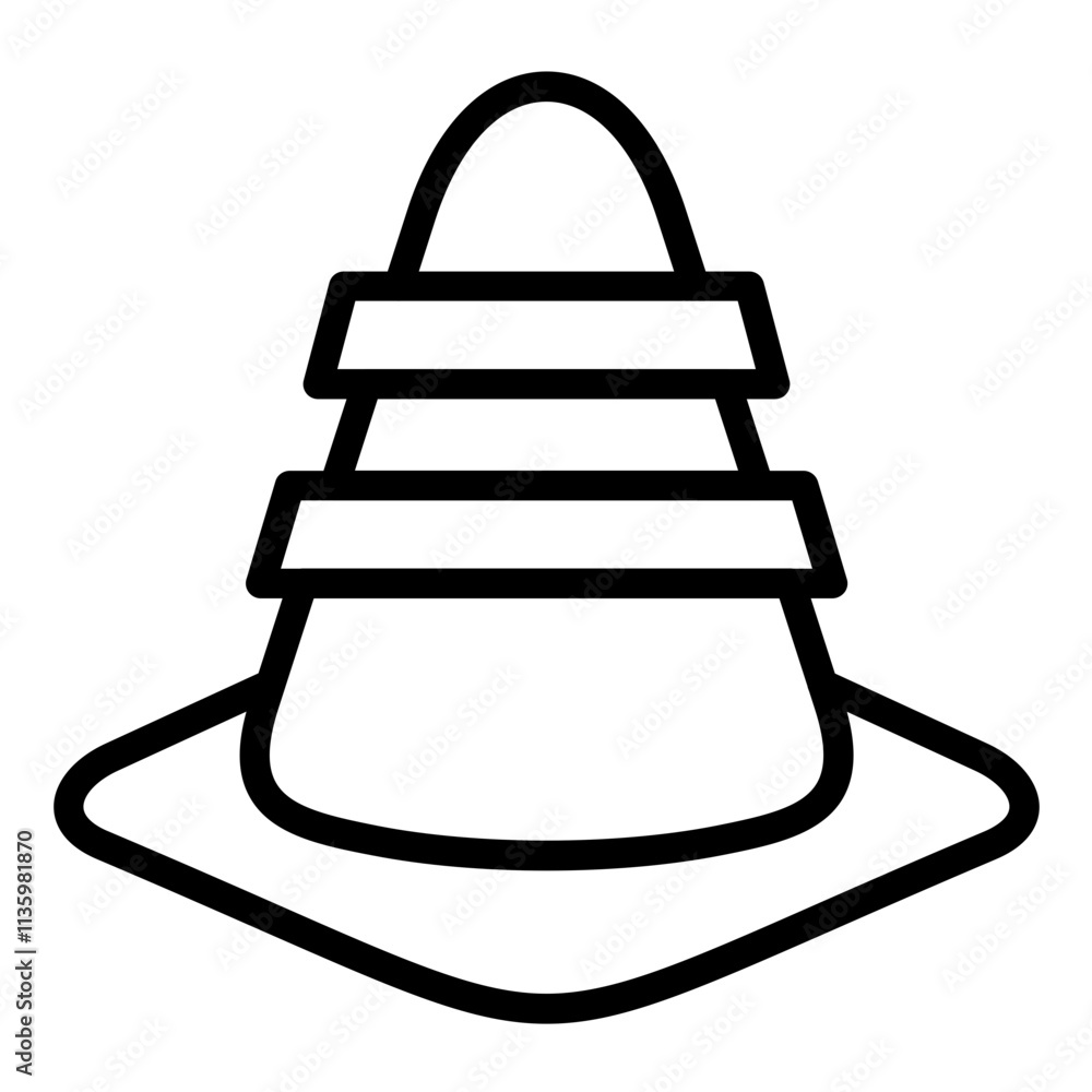 Vector Design Construction Cone Icon Style Vector Design Construction Cone Icon Style