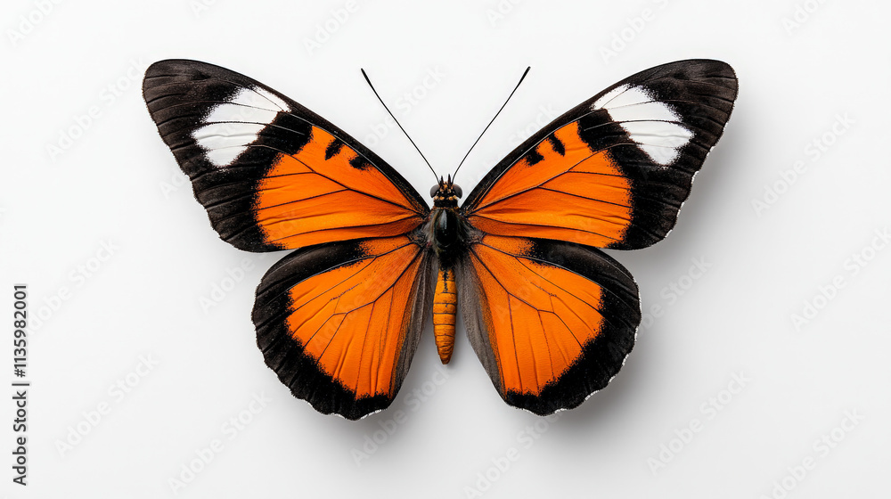 Fototapeta premium Orange and Black Butterfly with White Spots