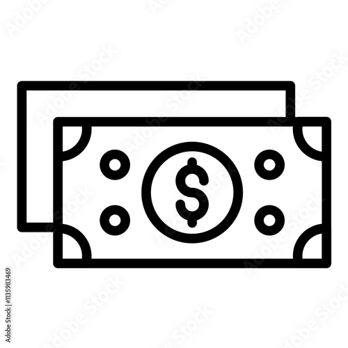 Vector Design Banknote Icon Style