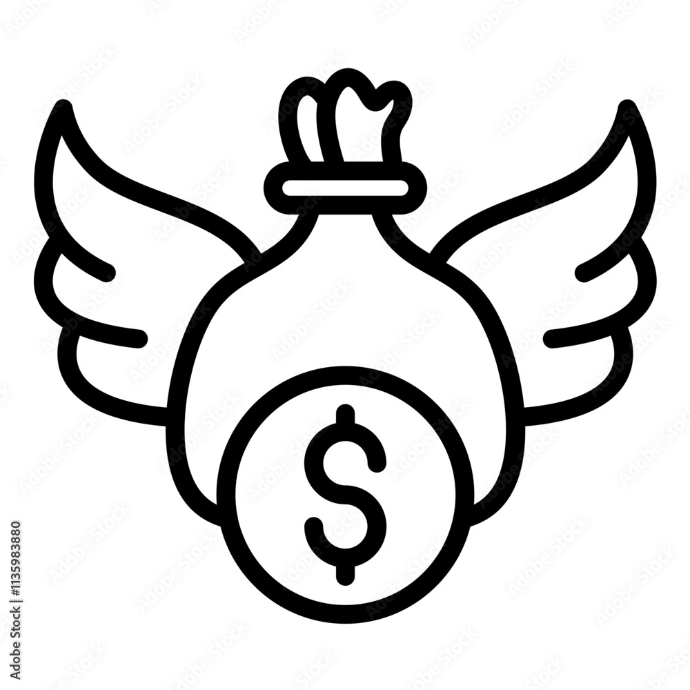 Vector Design Financial Freedom Icon Style Vector Design Financial Freedom Icon Style
