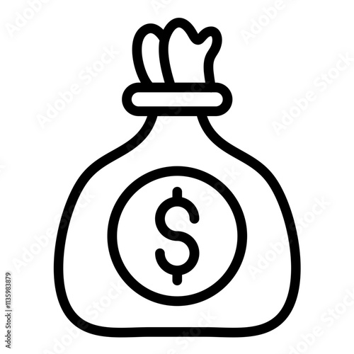 Vector Design Money Bag Icon Style