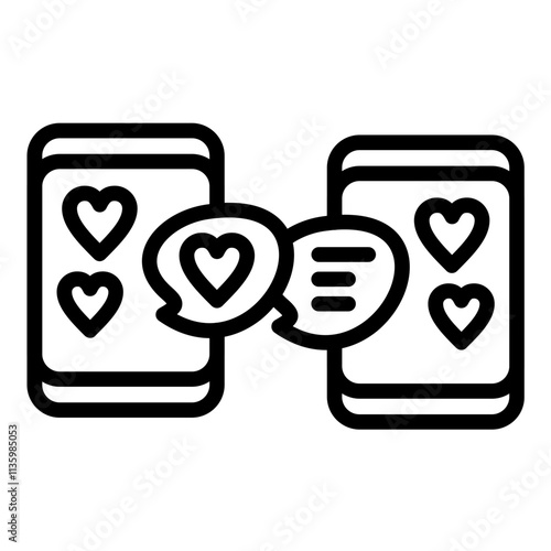 Vector Design Online Dating Icon Style
