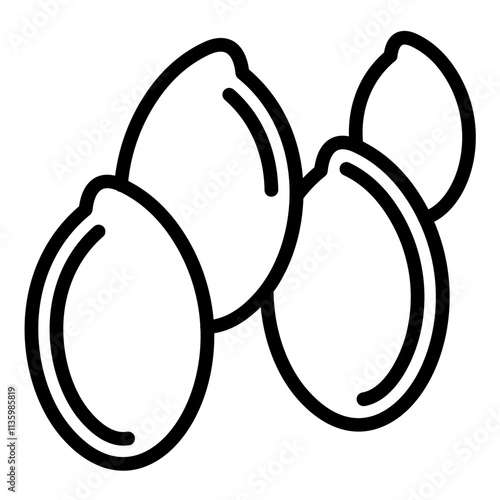 Vector Design Flaxseeds Icon Style