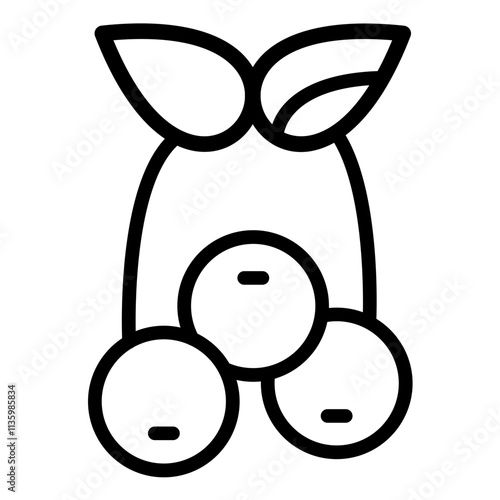 Vector Design Blueberries Icon Style