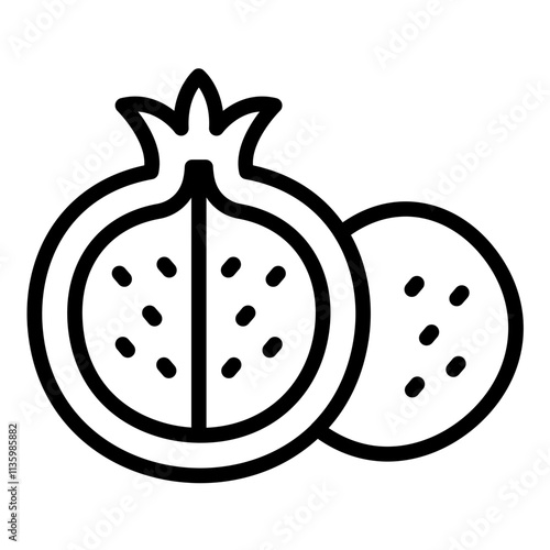 Vector Design Pomegranate Icon Style