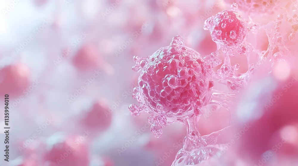 Microscopic virus action laboratory digital art science close-up Microscopic virus action laboratory digital art science close-up