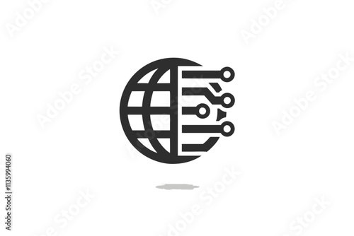 creative digital transformation icon and logo vector illustration