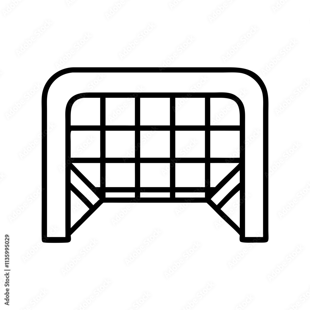ice hockey net icon, canada day line art, canada icon - simple black line art icon of ice hockey net, symbolizing canada day celebrations. canadian vector art. ice hockey net icon, canada day line art, canada icon - simple black line art icon of ice hockey net, symbolizing canada day celebrations. canadian vector art.