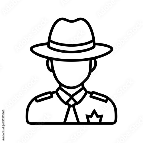 mountie royal canadian mounted police icon