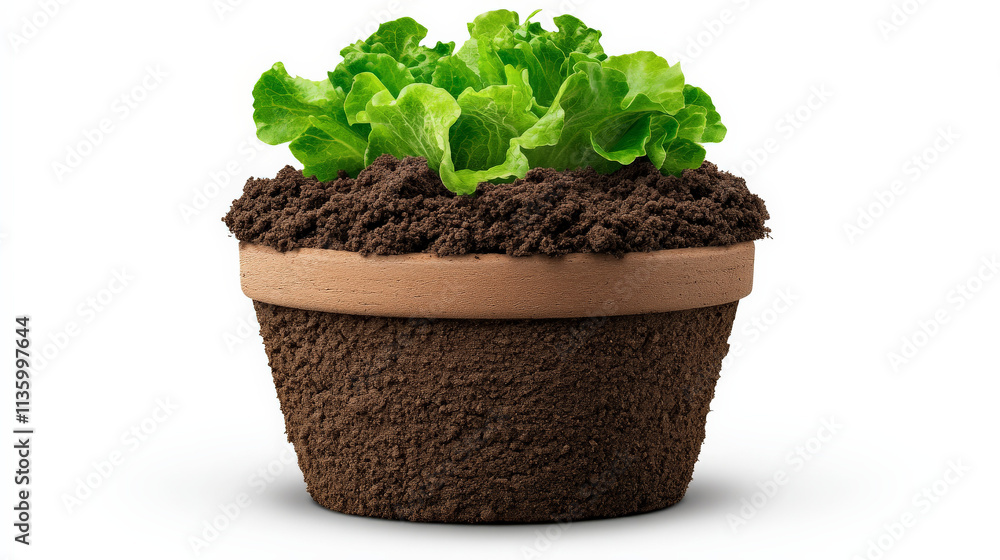 Lettuce Grow in Terracotta Pot Lettuce Grow in Terracotta Pot