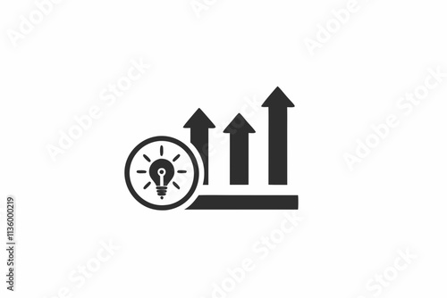 creative business forecasting icon  and logo vector illustration