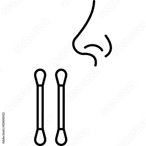 Cotton swabs Vector icon