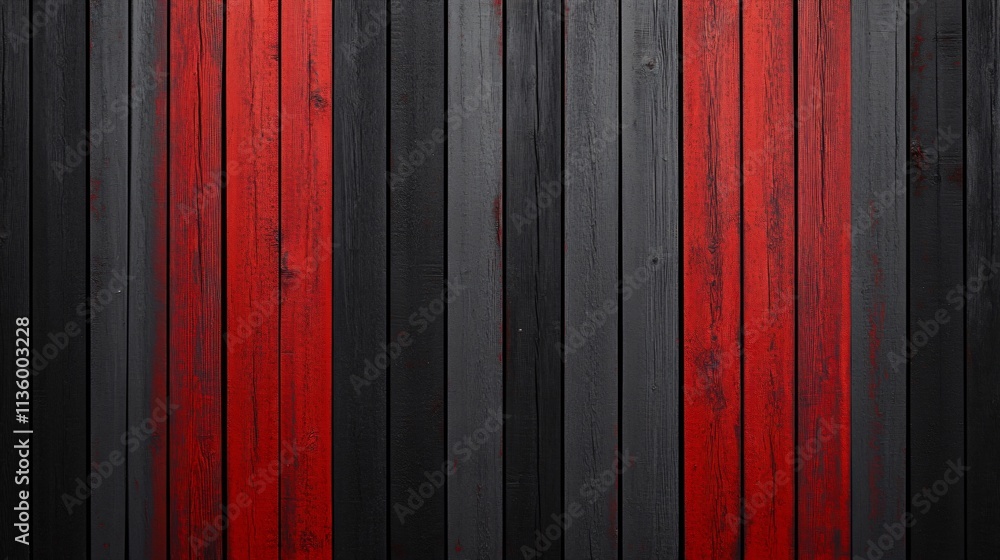 Striped Red and Black Wooden Planks Background Texture Striped Red and Black Wooden Planks Background Texture