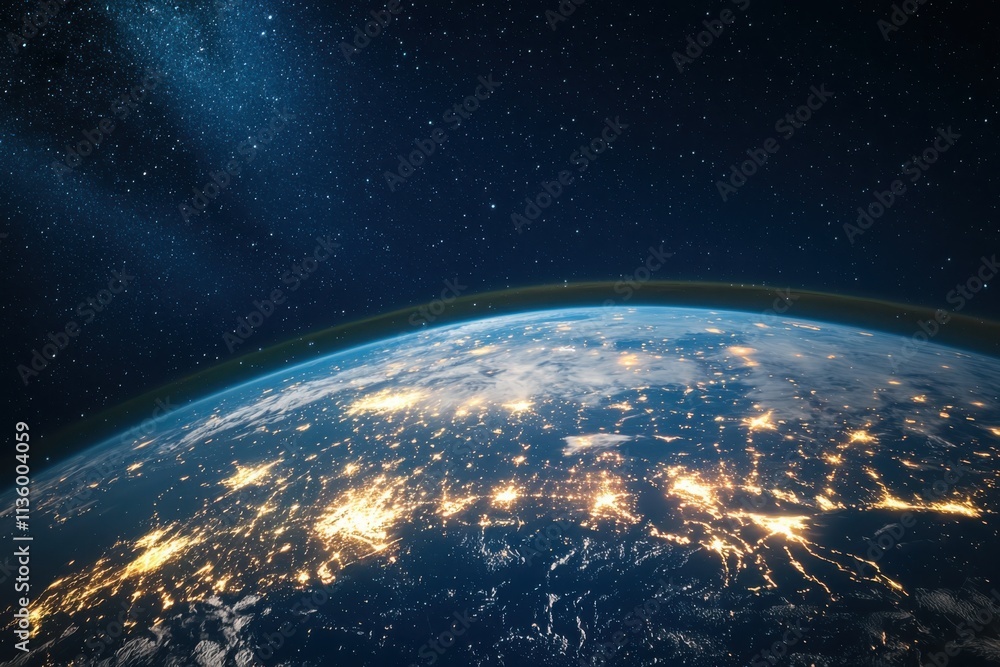 Earth's rotation illustrated with stars trailing in space a visual representation of movement through the cosmos Earth's rotation illustrated with stars trailing in space a visual representation of movement through the cosmos