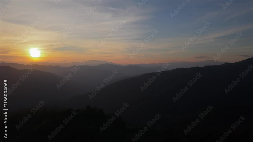 tourist come to visit hill tribe village to see sunset and sunrise with sea of fog on the mountain huay kubkab mae taeng chiangmai thailand tourist come to visit hill tribe village to see sunset and sunrise with sea of fog on the mountain huay kubkab mae taeng chiangmai thailand