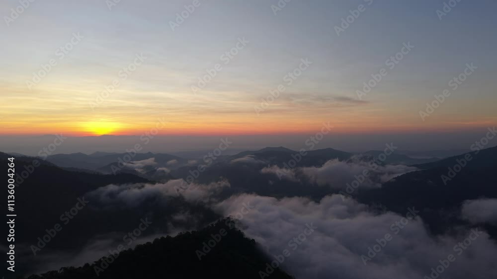tourist come to visit hill tribe village to see sunset and sunrise with sea of fog on the mountain huay kubkab mae taeng chiangmai thailand tourist come to visit hill tribe village to see sunset and sunrise with sea of fog on the mountain huay kubkab mae taeng chiangmai thailand