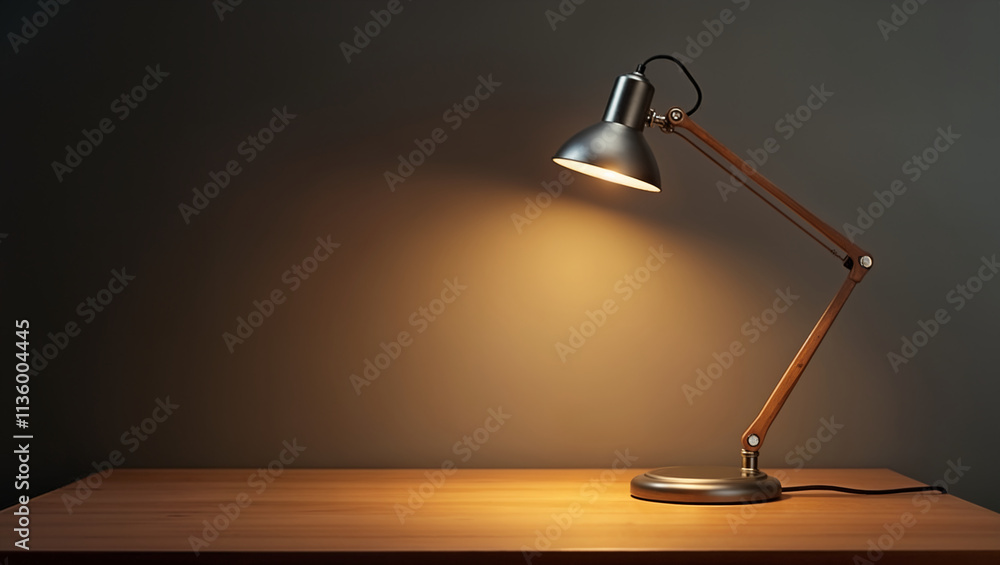 Modern Desk Lamp with Wooden Base Modern Desk Lamp with Wooden Base