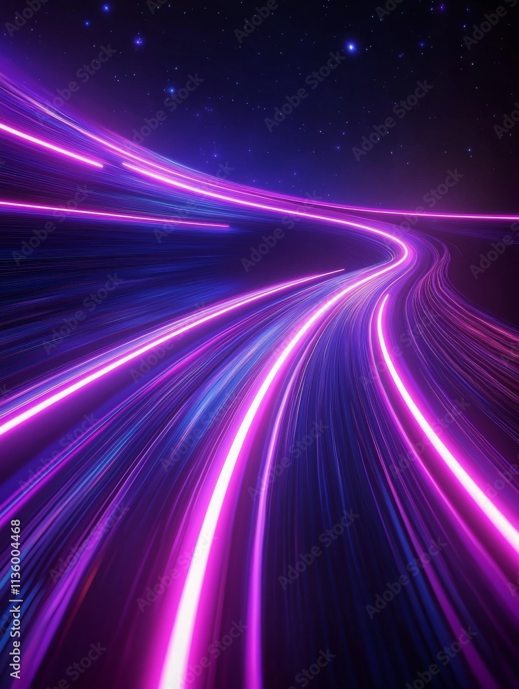 A vibrant, futuristic scene featuring bright, flowing lines of light in shades of pink and blue, creating a dynamic sense of movement against a dark backdrop. A vibrant, futuristic scene featuring bright, flowing lines of light in shades of pink and blue, creating a dynamic sense of movement against a dark backdrop.
