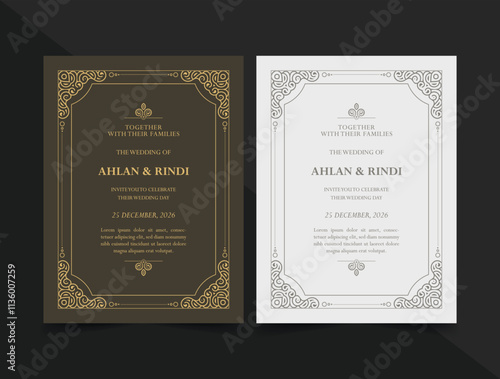 classic wedding invitation card design