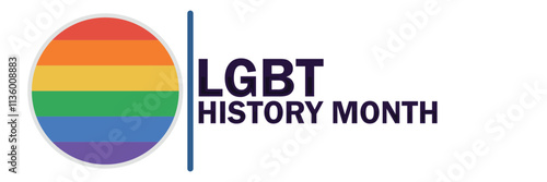 LGBT History Month. Suitable for greeting card, poster and banner. Vector illustration.