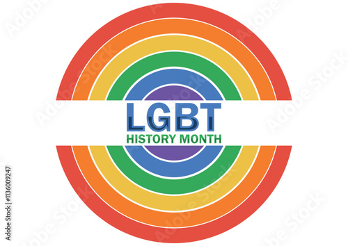 LGBT History Month Vector illustration. Holiday concept. Template for background, banner, card, poster with text inscription.
