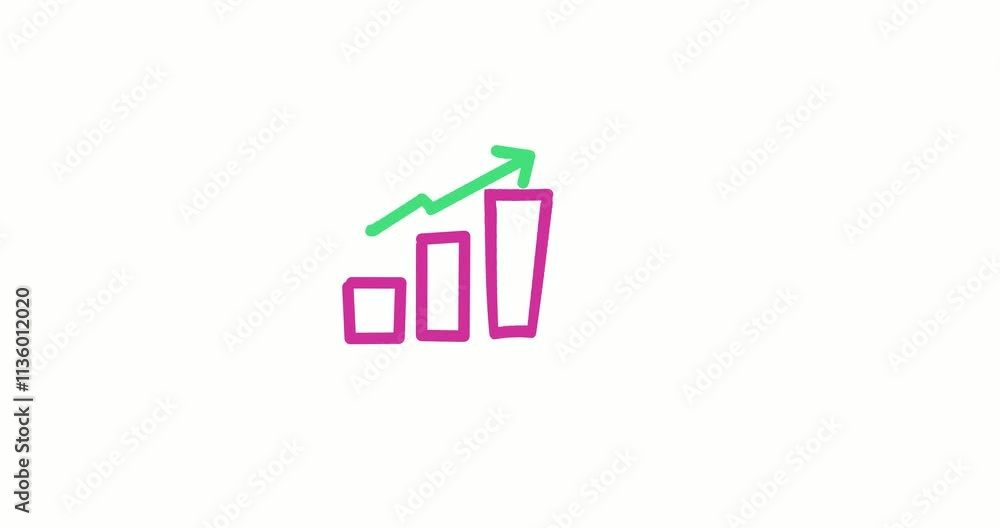 business graph with arrow motion graphic business graph with arrow motion graphic