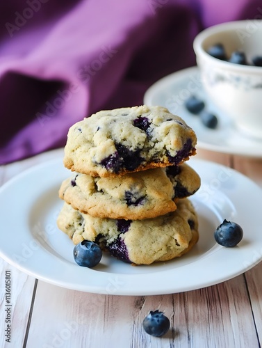 Wallpaper Mural Cookies with cherries. Sweet Treat Baked Goods Dessert Torontodigital.ca