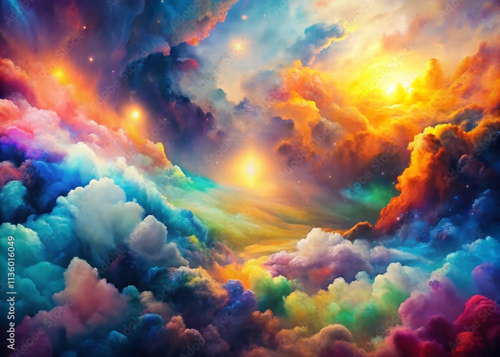 Abstract Color Clouds Texture in Modern Art Painting Style - Fractal Artwork for Creative Graphic Design Projects Abstract Color Clouds Texture in Modern Art Painting Style - Fractal Artwork for Creative Graphic Design Projects