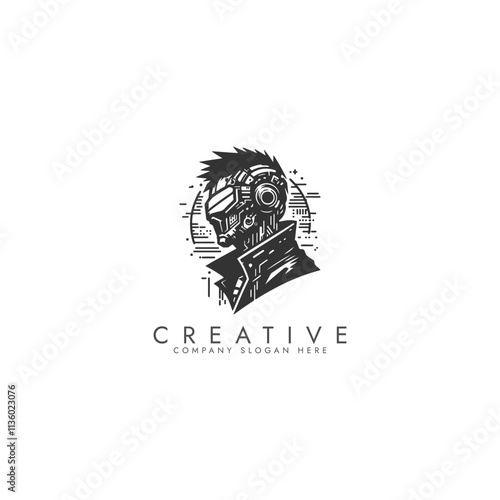 Cyberpunk logo, cyberpunk pattern Futuristic, Enhancements for Futuristic Sci-Fi Art, Gaming, and Digital vector Illustration design