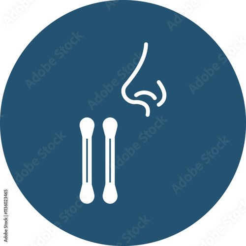 Cotton swabs vector icon with background 