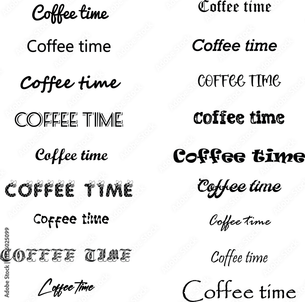 Coffee time text Coffee time text