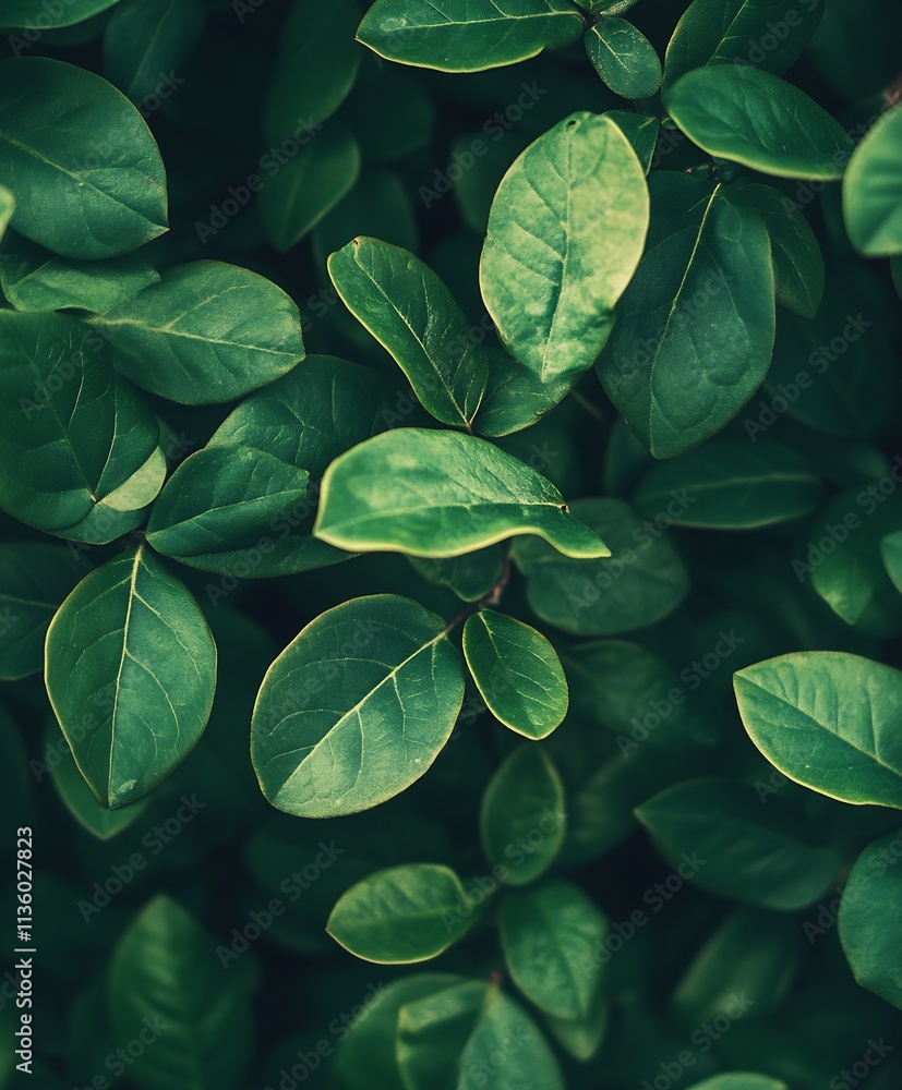 Fototapeta premium Close Up of Vibrant Green Leaves with Natural Texture Details : Generative AI