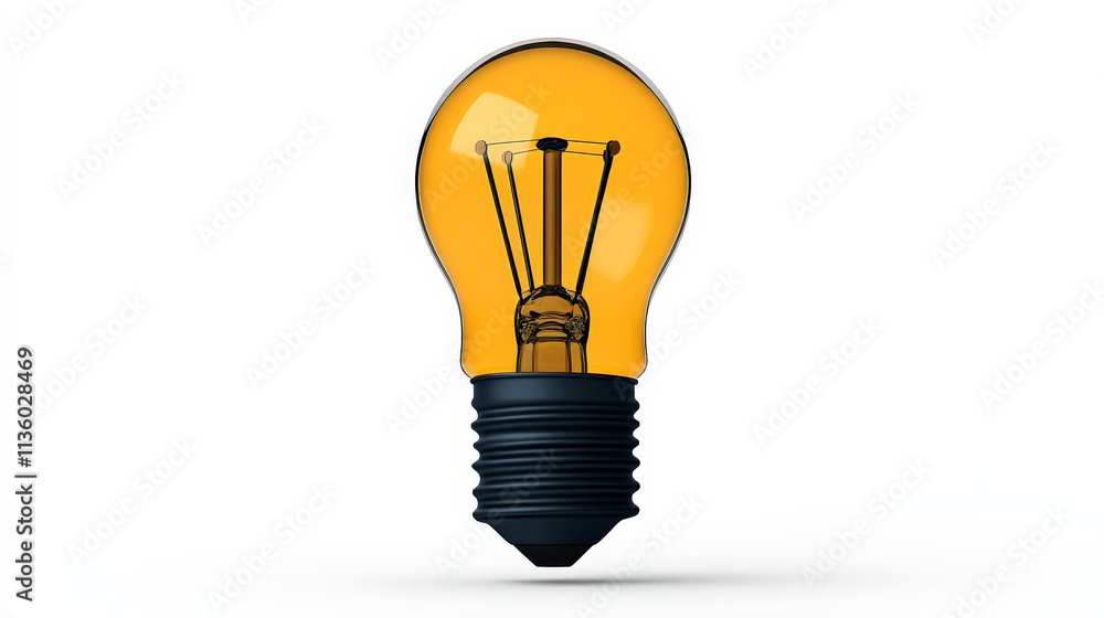 Illuminating Ideas: Amber Light Bulb Illuminating Ideas: Amber Light Bulb