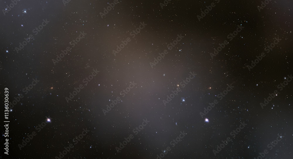 Obraz premium Cosmic Dust and Distant Stars: A mesmerizing abstract image of cosmic dust and distant stars against a dark background. The image evokes a sense of wonder and mystery.