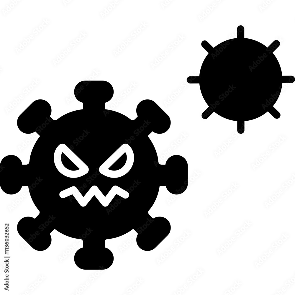Fototapeta premium virus vector icon