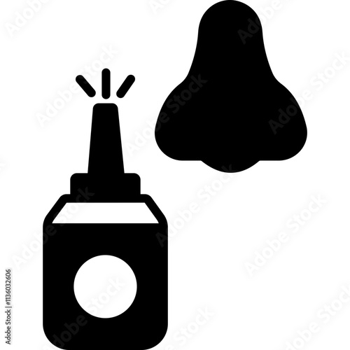 Nasal spray vector icon