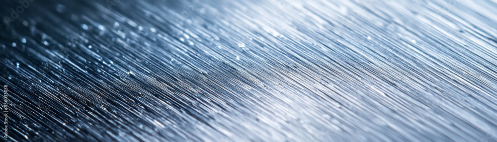 Close-up of brushed metal surface with texture and reflection. Close-up of brushed metal surface with texture and reflection.