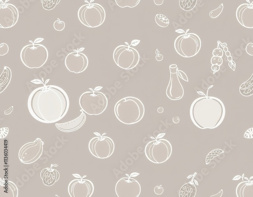 there are many different types of fruits and vegetables on this wallpaper. photo