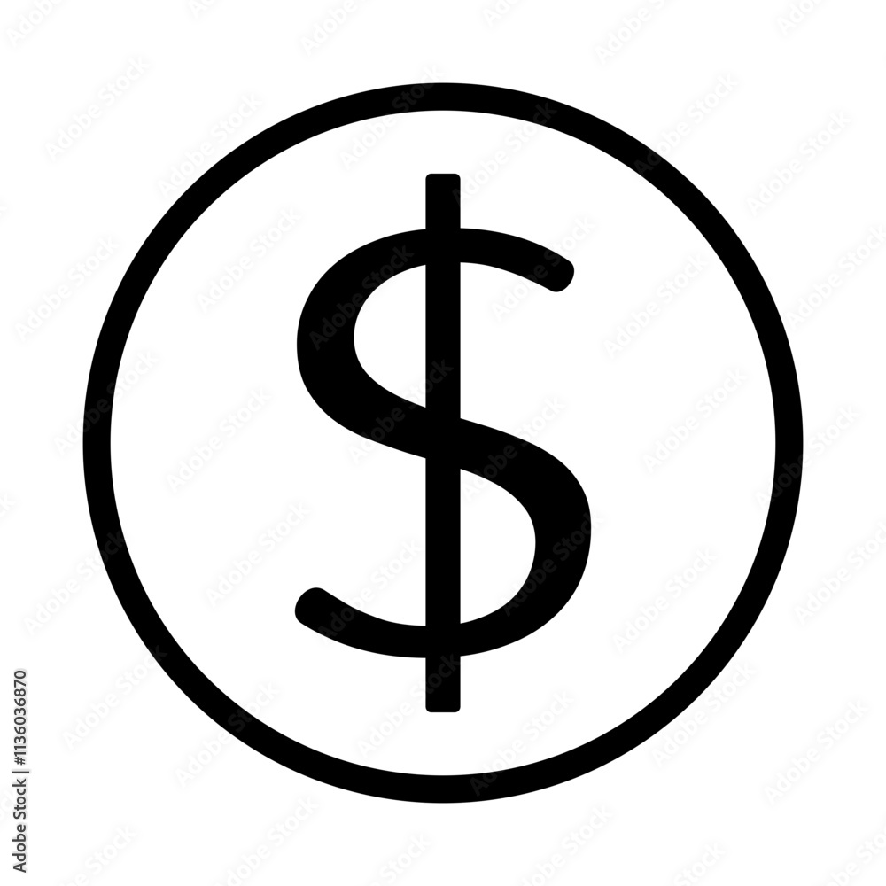 symbol dolara ikona, grafika wektorowa symbol dolara ikona, grafika wektorowa